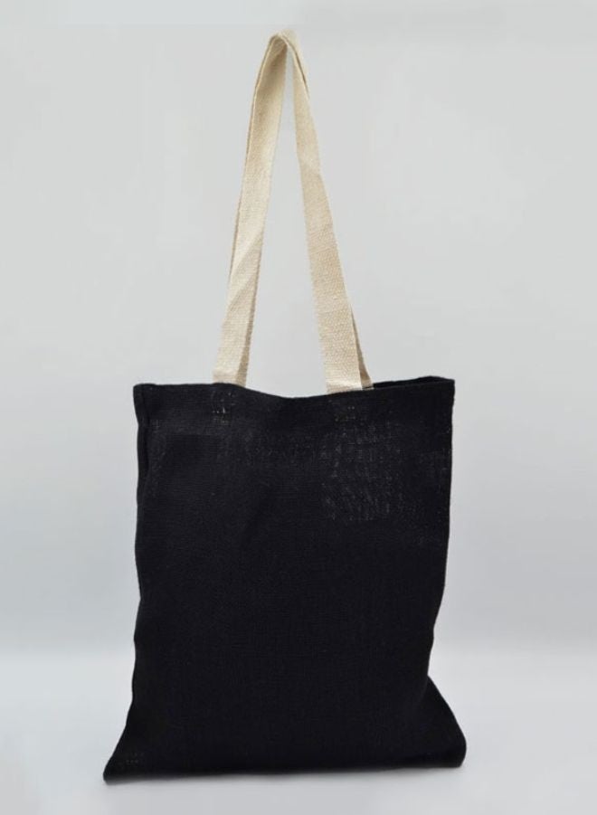 Fatio Set of 10 Eco-Friendly Jute Tote Bags – Reusable & Durable Shopping Bags with Cotton Handles - Image 1